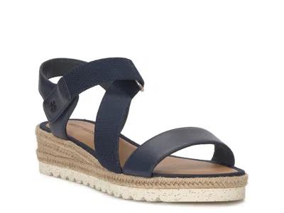 Lucky Brand Tressy Espadrille Wedge Sandal In Blue