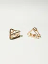 Lucky Brand Triangle Claw Set In Gold