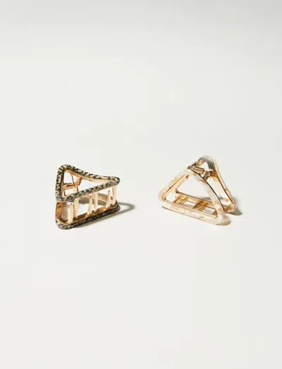 Lucky Brand Triangle Claw Set In Gold