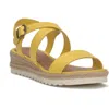 Lucky Brand Trianna Strappy Platform Sandal In Gold Rush