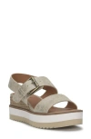 Lucky Brand Turoma Platform Wedge Slingback Sandal In Natural/platinum
