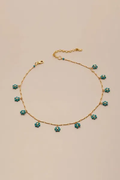 Lucky Brand Turquoise Daisy Necklace