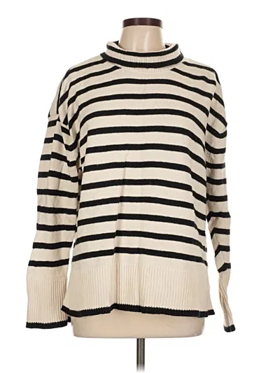 Pre-owned Lucky Brand Turtleneck Sweater In Ivory