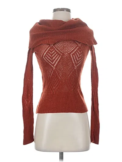 Pre-owned Lucky Brand Turtleneck Sweater In Red