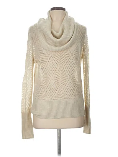 Pre-owned Lucky Brand Turtleneck Sweater In White