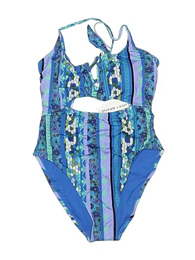 Pre-owned Lucky Brand Two Piece Swimsuit In Blue