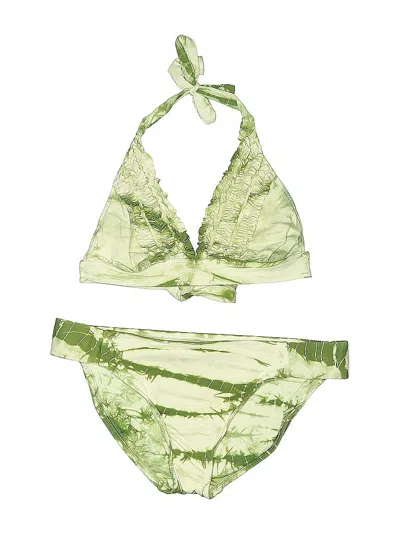 Pre-owned Lucky Brand Two Piece Swimsuit In Green