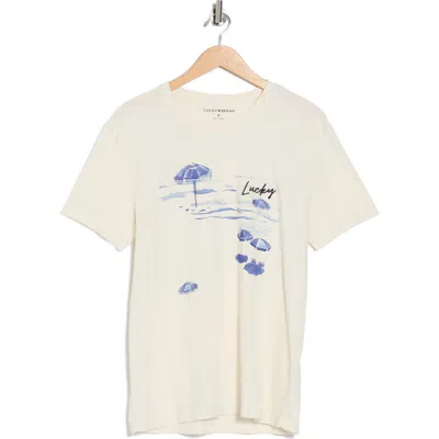 Lucky Brand Umbrella Art Cotton Graphic T-shirt In Neutral