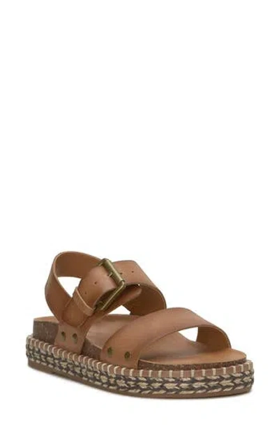 Lucky Brand Umora Slingback Espadrille Platform Sandal In Brown
