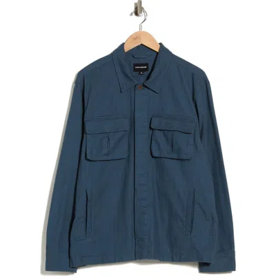 Lucky Brand Utility Shirt Jacket In Midnight Navy