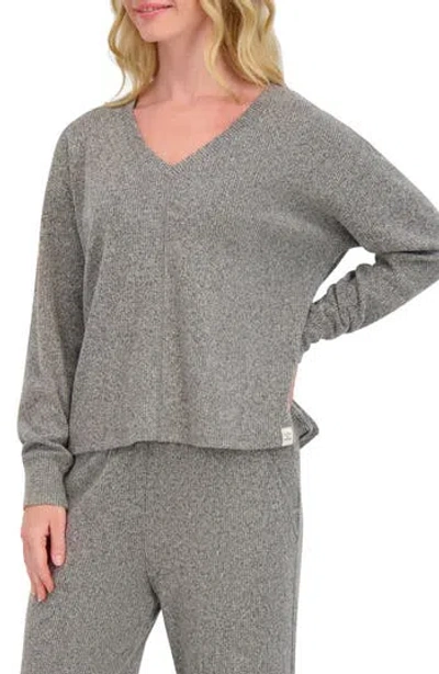 Lucky Brand V-neck Sweater In Gray