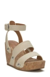 Lucky Brand Women's Valintina Strappy Platform Wedge Sandals In Bone