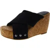 Lucky Brand Valmai Platform Wedge Slide Sandal In Black