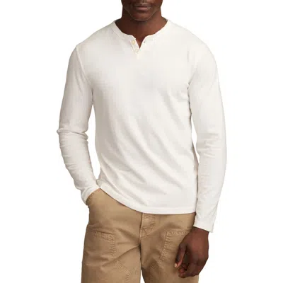 Lucky Brand Venice Burnout Henley In White