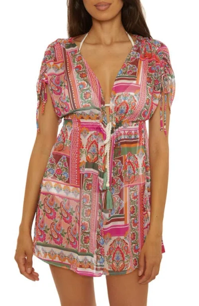 Lucky Brand Verona Chiffon Cover-up Tunic In Multi