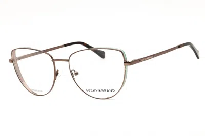 Lucky Brand Vlbd122 Cat Eye Metal Frame Eyeglasses In Brown