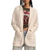 Lucky Brand Waffle Knit Shawl Hoodie In Whisper White