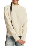Lucky Brand Waffle Stitch Mock Neck Sweater In Tofu