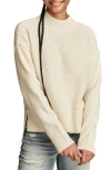 Lucky Brand Waffle Stitch Mock Neck Sweater In Tofu