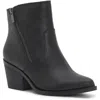 Lucky Brand Wallinda Womens Oiled Suede Padded Insole Ankle Boots In Black