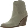 Lucky Brand Waltz Womens Zipper Suede Wedge Boots In Multi