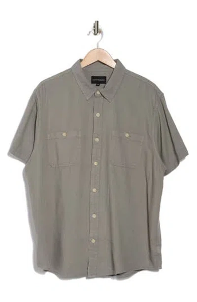 Lucky Brand Washed Mason Short Sleeve Workshirt In Moon Mist