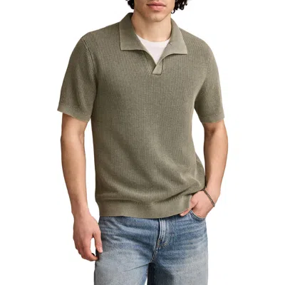 Lucky Brand Washed Polo In Gray