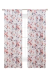 Lucky Brand Watercolor Floral Set Of 2 Curtain Panels In Rose Floral