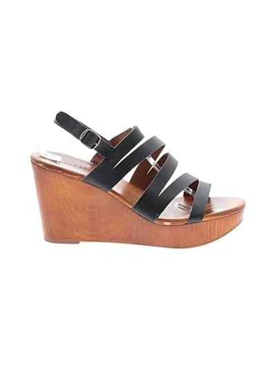 Pre-owned Lucky Brand Wedges In Brown