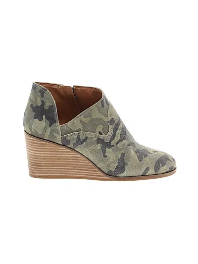 Pre-owned Lucky Brand Wedges In Green