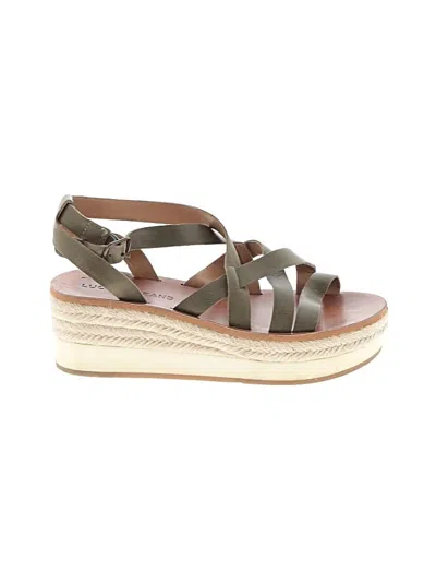 Pre-owned Lucky Brand Wedges In Green