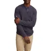 Lucky Brand Weekend Long Sleeve Slubbed Henley In Gray