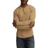Lucky Brand Weekend Long Sleeve Slubbed Henley In Nude
