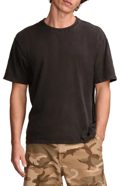 Lucky Brand Weekend Relaxed Fit Slub Cotton T-shirt In Jet Black
