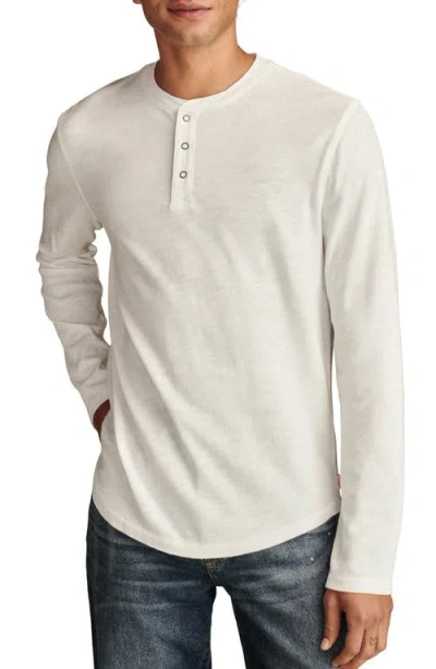 Lucky Brand Weekend Slub Henley In Bright White