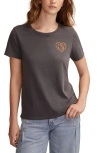 Lucky Brand West Is Best Cotton Graphic T-shirt In Gray