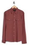 Lucky Brand Western Button-up Shirt In Marron