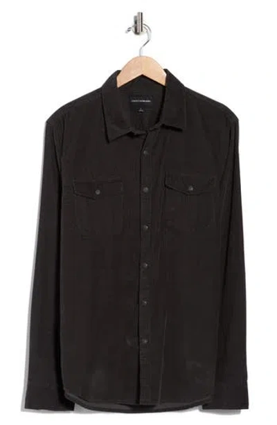 Lucky Brand Western Corduroy Shirt In Black