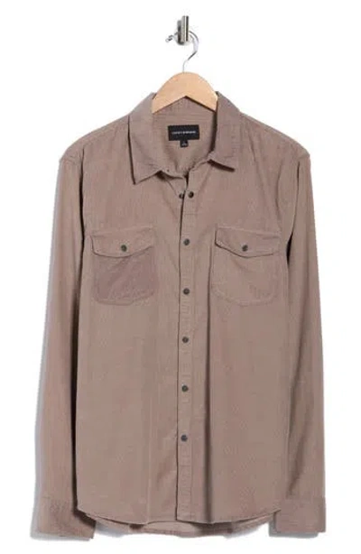 Lucky Brand Western Corduroy Shirt In Brown