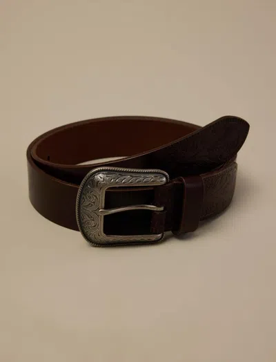 Lucky Brand Western Jean Belt In Brown