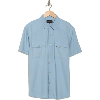 Lucky Brand Western Short Sleeve Shirt In Blue