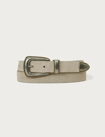 Lucky Brand Western Suede Belt In Gold