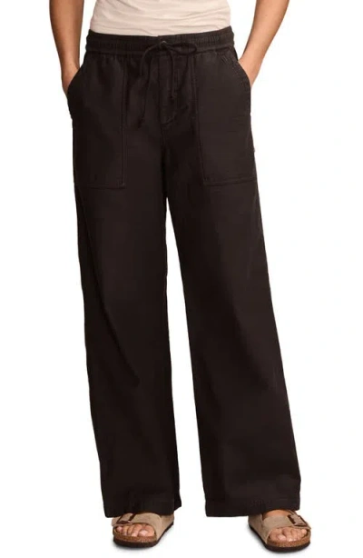 Lucky Brand Wide Leg Utility Drawstring Pants In Meteorite