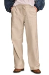Lucky Brand Wide Leg Utility Drawstring Pants In Neutral