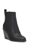 Lucky Brand Wilano Wedge Bootie In Black/ Black