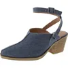 Lucky Brand Winola Womens Suede Pointed Toe Ankle Strap In Blue