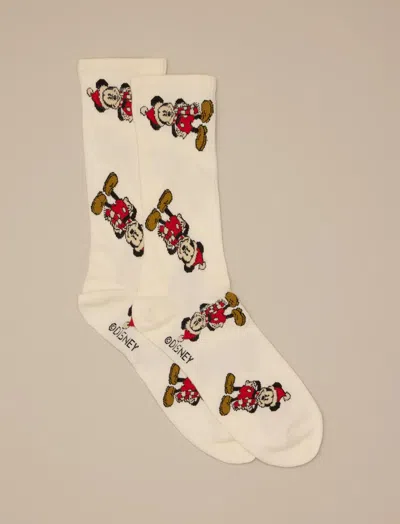 Lucky Brand Winter Mickey Socks In White
