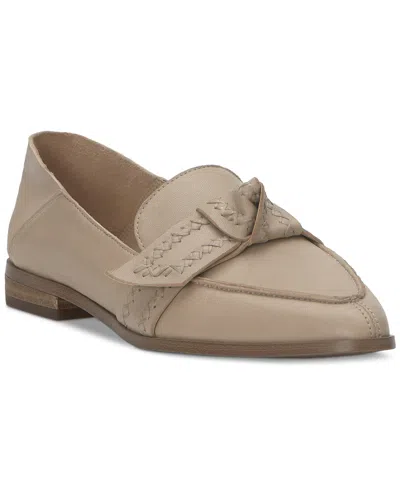 Lucky Brand Women's Abelle Pointed-toe Flat Loafers In Smoke Grey Leather