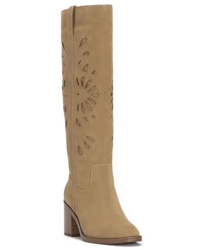 Lucky Brand Women's Adana Tall Chopout Block Heel Boots In Brown