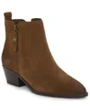Lucky Brand Women's Ailein Pointed Toe Zipper Ankle Booties In Brown